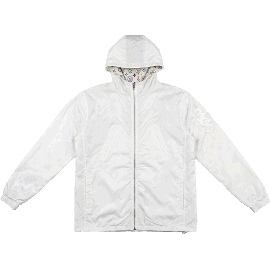 monogram reversible windbreaker - white